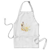 Elegante Bloemenbruid Romantisch Huwelijksontwerp Standaard Schort (Voorkant)