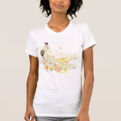 Elegante Bloemenbruid Romantisch Huwelijksontwerp T-shirt (Voorkant)
