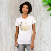 Elegante Bloemenbruid Romantisch Huwelijksontwerp T-shirt