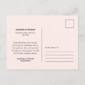 Elegante bloemenbruiloft Bedankt Briefkaart (Achterkant)