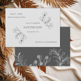 Elegante bloemenbruiloft Bewaar de datum Save The Date
