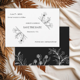 Elegante bloemenbruiloft Bewaar de datum Save The Date