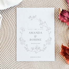 Elegante bloemenbruiloft Bewaar de datum Save The Date