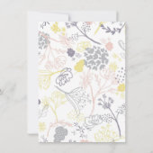 Elegante bloemenbruiloft Brunch Invitation Kaart (Achterkant)