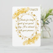 Elegante bloemenbruiloft Dank u kaart set (Staand voorkant)