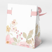 Elegante bloemenbruiloft gepersonaliseerde bruilof bedankdoosjes (Achterkant)