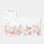 Elegante bloemenbruiloft gepersonaliseerde bruilof bedankdoosjes (Uitgevouwen)