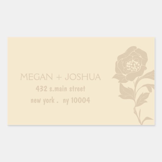 Elegante bloemenbruiloft labels -4 (Voorkant)