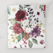 Elegante bloemenbruiloft receptie gereserveerde ta plaatskaartje (Binnenkant ongevouwen)