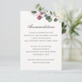 Elegante bloemenbruiloft | Roos Accommodatie + QR Informatiekaartje (Staand voorkant)