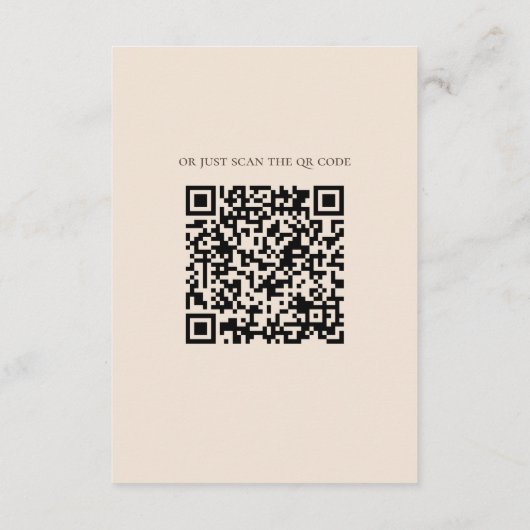 Elegante bloemenbruiloft | Roos Accommodatie + QR Informatiekaartje (Achterkant)