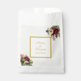 Elegante bloemenbruiloft Rozen Bedankzakje