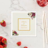 Elegante bloemenbruiloft Rozen Servet (Insitu)