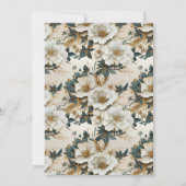 Elegante bloemenbruiloft uitnodiging modern script (Achterkant)