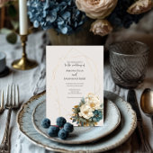 Elegante bloemenbruiloft uitnodiging modern script