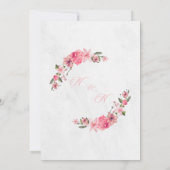 Elegante bloemenbruiloft uitnodiging_roze boog ont kaart (Achterkant)