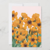 Elegante bloemenbruiloft uitnodigingen (Achterkant)