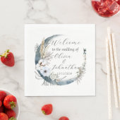 Elegante bloemenbruiloft Waterverf Servet (Insitu)