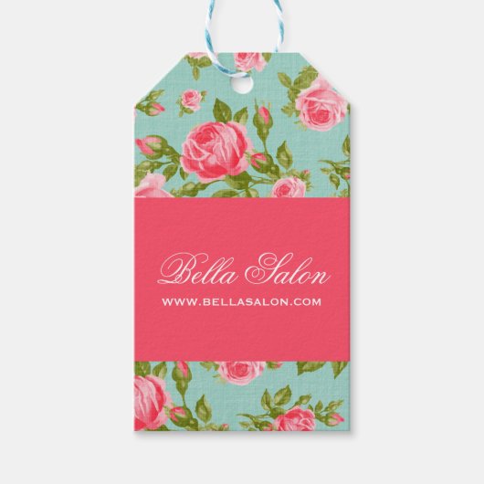 Elegante  bloemencadeau Labels Cadeaulabel (Voorkant)