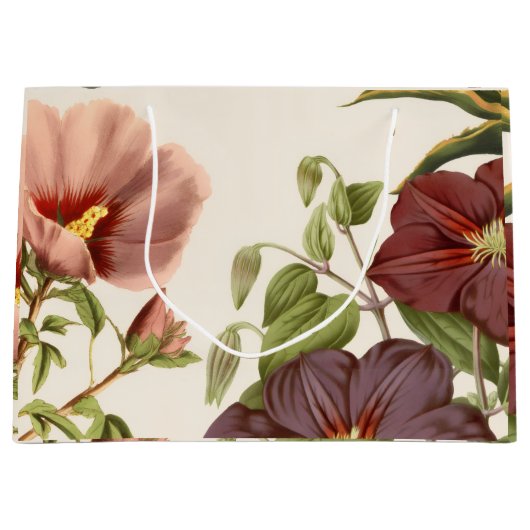Elegante bloemencadeautas groot cadeauzakje (Voorkant)