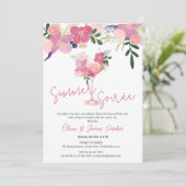 Elegante Bloemencocktail Handgetekende Zomer Soire Kaart (Staand voorkant)