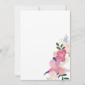 Elegante Bloemencocktail Handgetekende Zomer Soire Kaart (Achterkant)