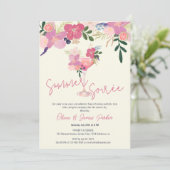 Elegante Bloemencocktail Handgetekende Zomeravond Kaart (Staand voorkant)