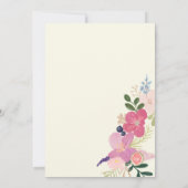 Elegante Bloemencocktail Handgetekende Zomeravond  Kaart (Achterkant)