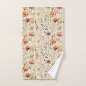 Elegante  bloemencollage bad handdoek (Handdoek)