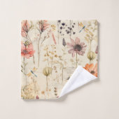 Elegante  bloemencollage bad handdoek (Wasdoekje)