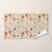Elegante  bloemencollage bad handdoek (Handdoek)