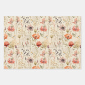 Elegante  bloemencollage inpakpapier vel (Voorkant 2)