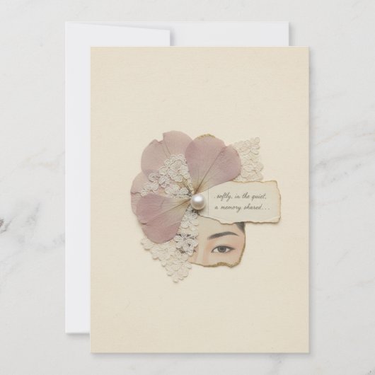 Elegante bloemencollage & Ukiyoe Kaart (Voorkant)