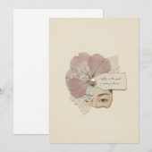 Elegante bloemencollage & Ukiyoe Kaart (Voorkant / Achterkant)