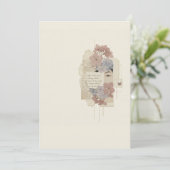 Elegante bloemencollage & Ukiyoe Kaart (Staand voorkant)