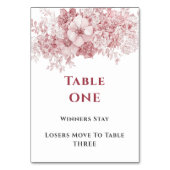 Elegante Bloemencollectie Bunco Tafel Eén Kaart (Achterkant)
