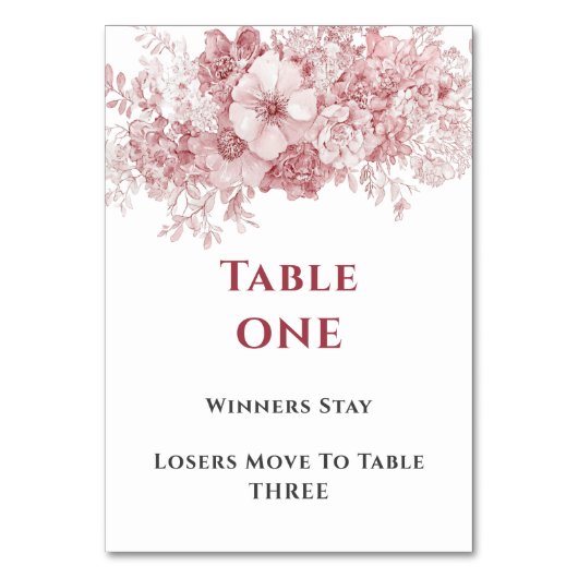 Elegante Bloemencollectie Bunco Tafel Eén Kaart (Voorkant)