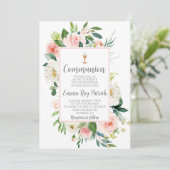 Elegante Bloemencoomunie Kaart (Staand voorkant)