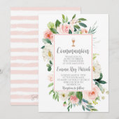 Elegante Bloemencoomunie Kaart (Voorkant / Achterkant)