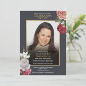 Elegante bloemencreatie ter viering van het leven  kaart (Staand voorkant)