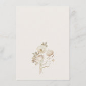 Elegante  Bloemencrème bruiloft details Informatiekaartje (Achterkant)