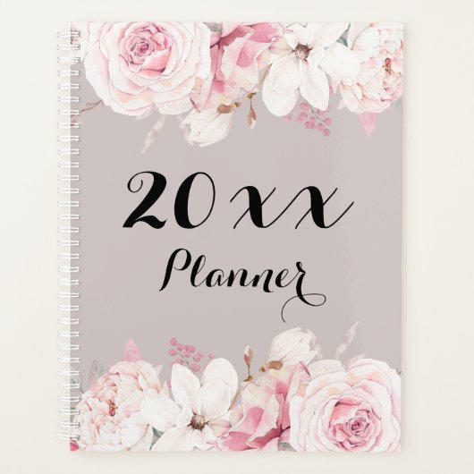 Elegante Bloemendagplanner Harde Kaft Planner (Voorkant)