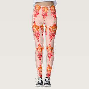 Elegante Bloemendamask Chic Broek Leggings