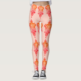Elegante Bloemendamask Chic Broek Leggings
