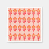 Elegante Bloemendamask Chic Servetten (Voorkant)