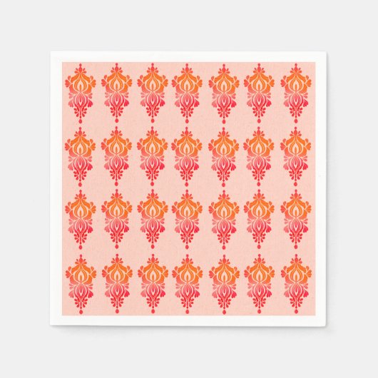 Elegante Bloemendamask Chic Servetten (Voorkant)