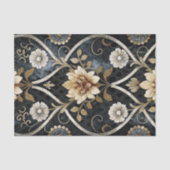Elegante Bloemendamask Decoupage Tissuepapier (Voorkant)