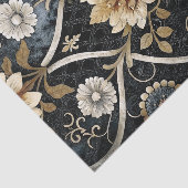 Elegante Bloemendamask Decoupage Tissuepapier (Detail)
