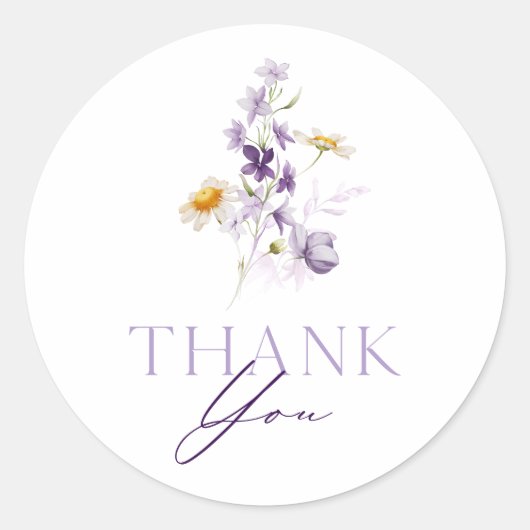 Elegante bloemendank u Sticker (Voorkant)