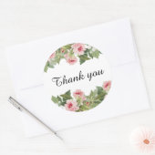Elegante bloemendank u sticker met rozen (Envelop)